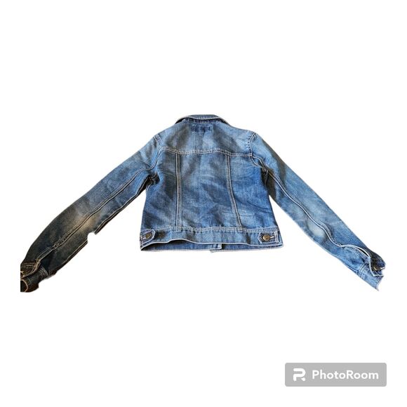 SO XS Button Up Long Sleeve Collared Cotton, Polyester Denim Jacket - Picture 6 of 9